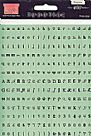 Mini Alphabet Stickers - Turquoise